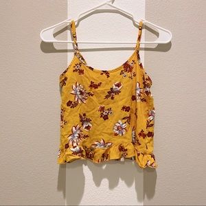Yellow Floral Flowy Cami / Tank